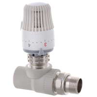 Кран термостатический K0-156-PRO/PPR/25x3/4/с термоголовкой/прямой (KP0199)